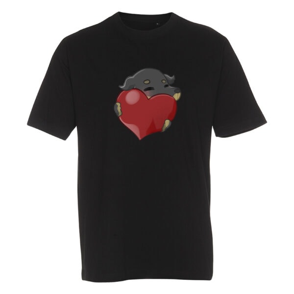 Paqpa - Koira ja sydän musta t-paita