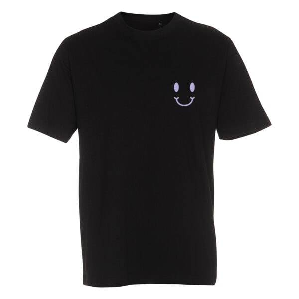 Kerhotalo Smiley T-paita (black), rinta, lila